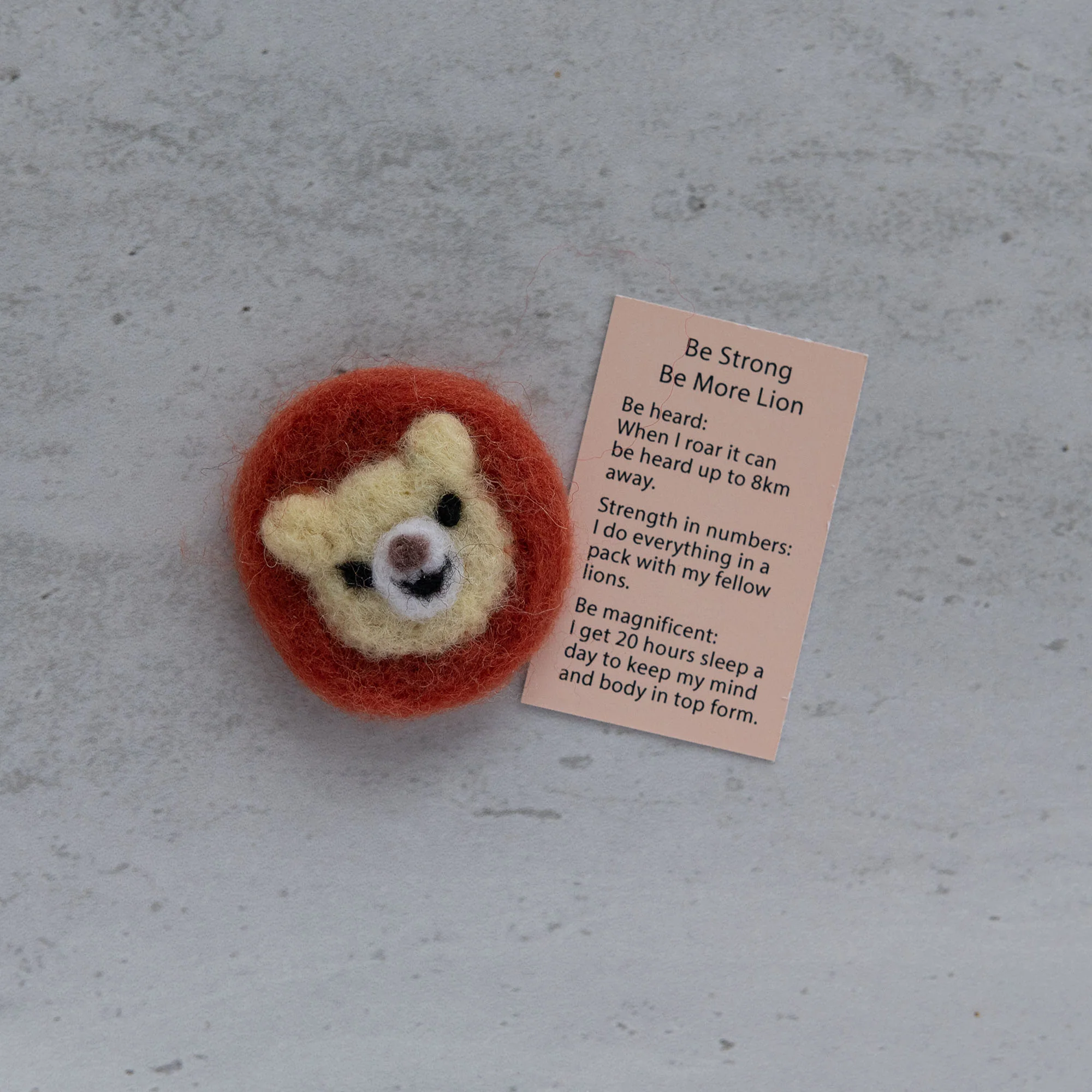 Wool Felt Lion Spirit Animal Gift In A Matchbox - Image 4