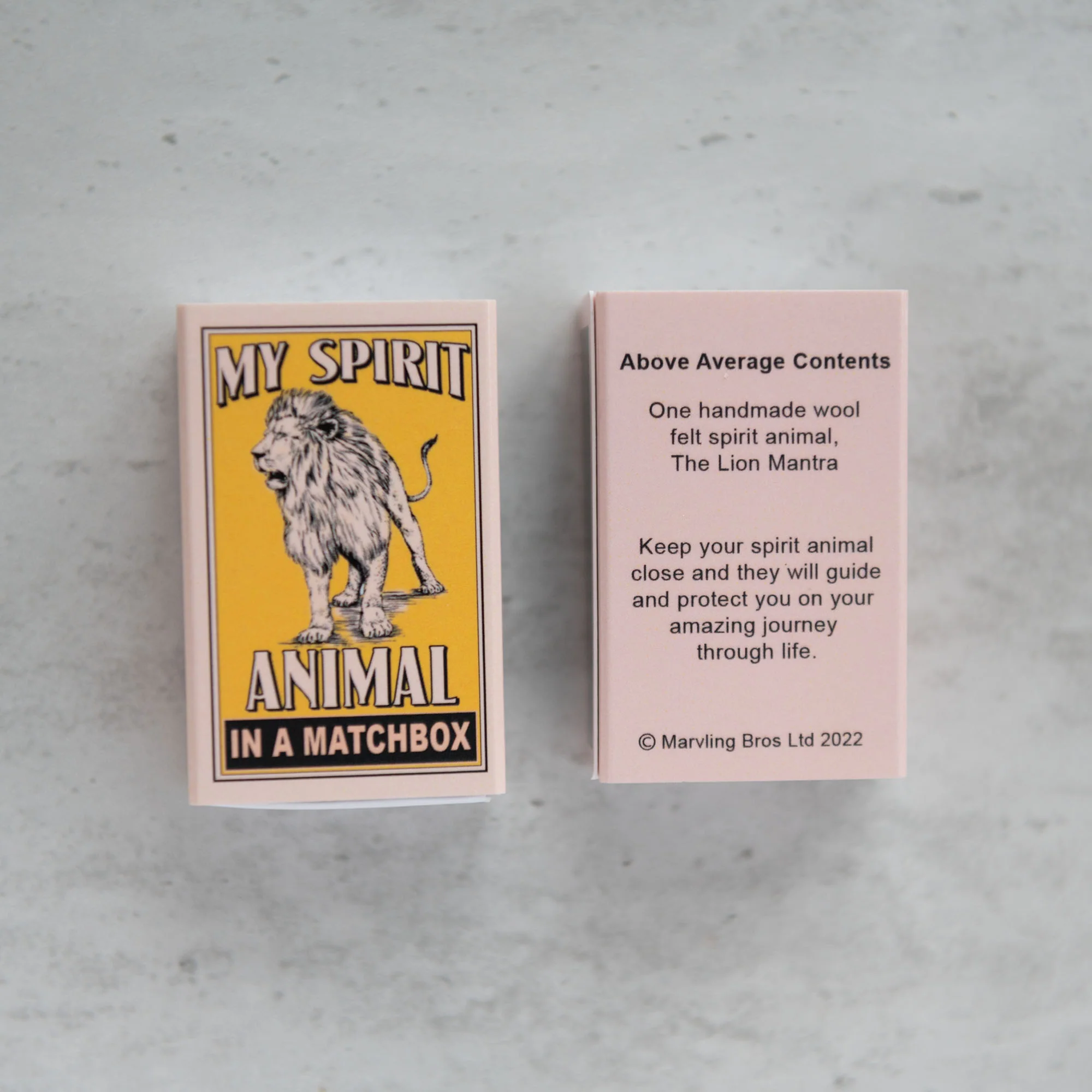 Wool Felt Lion Spirit Animal Gift In A Matchbox - Image 5