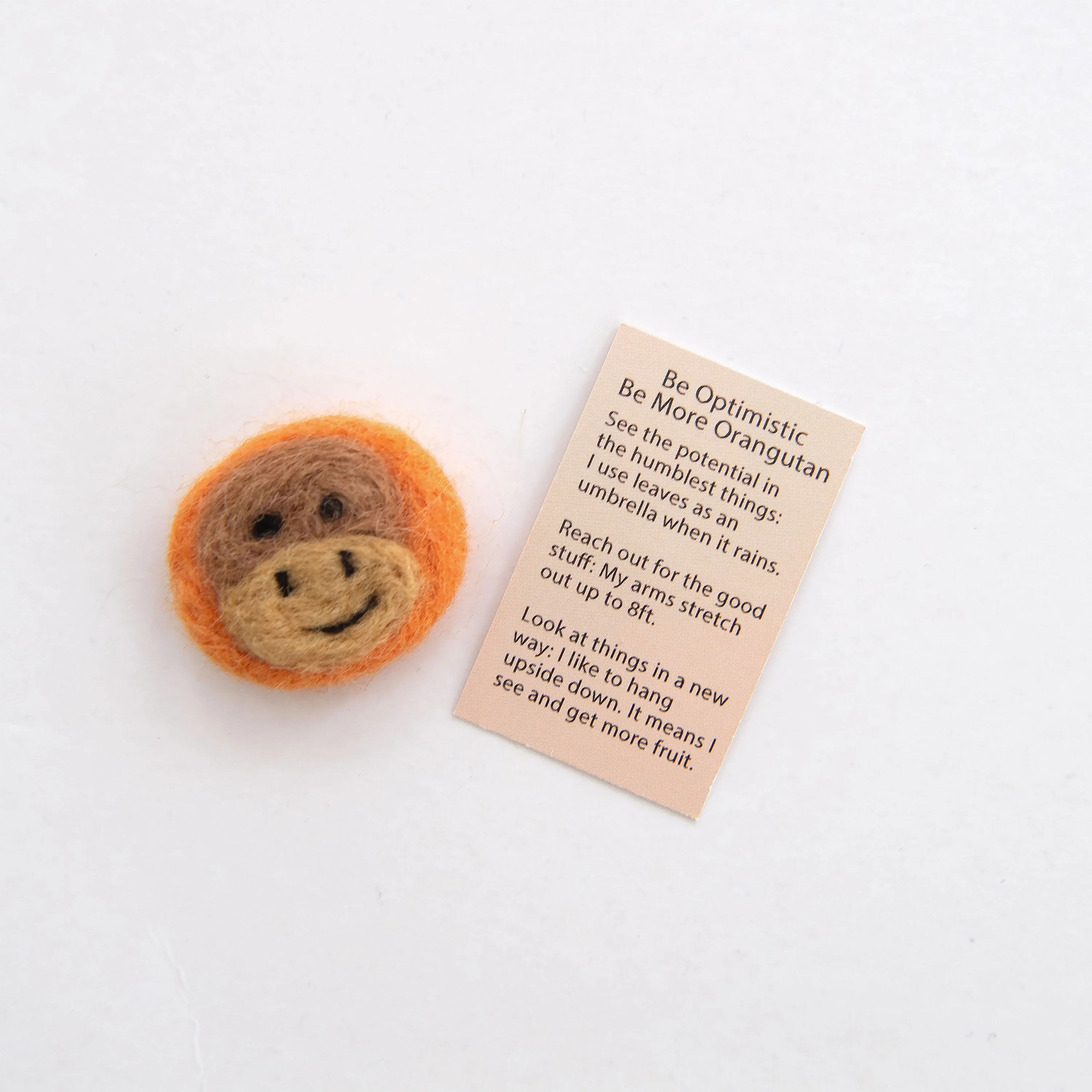 Wool Felt Orangutan Spirit Animal Gift In A Matchbox - Image 3