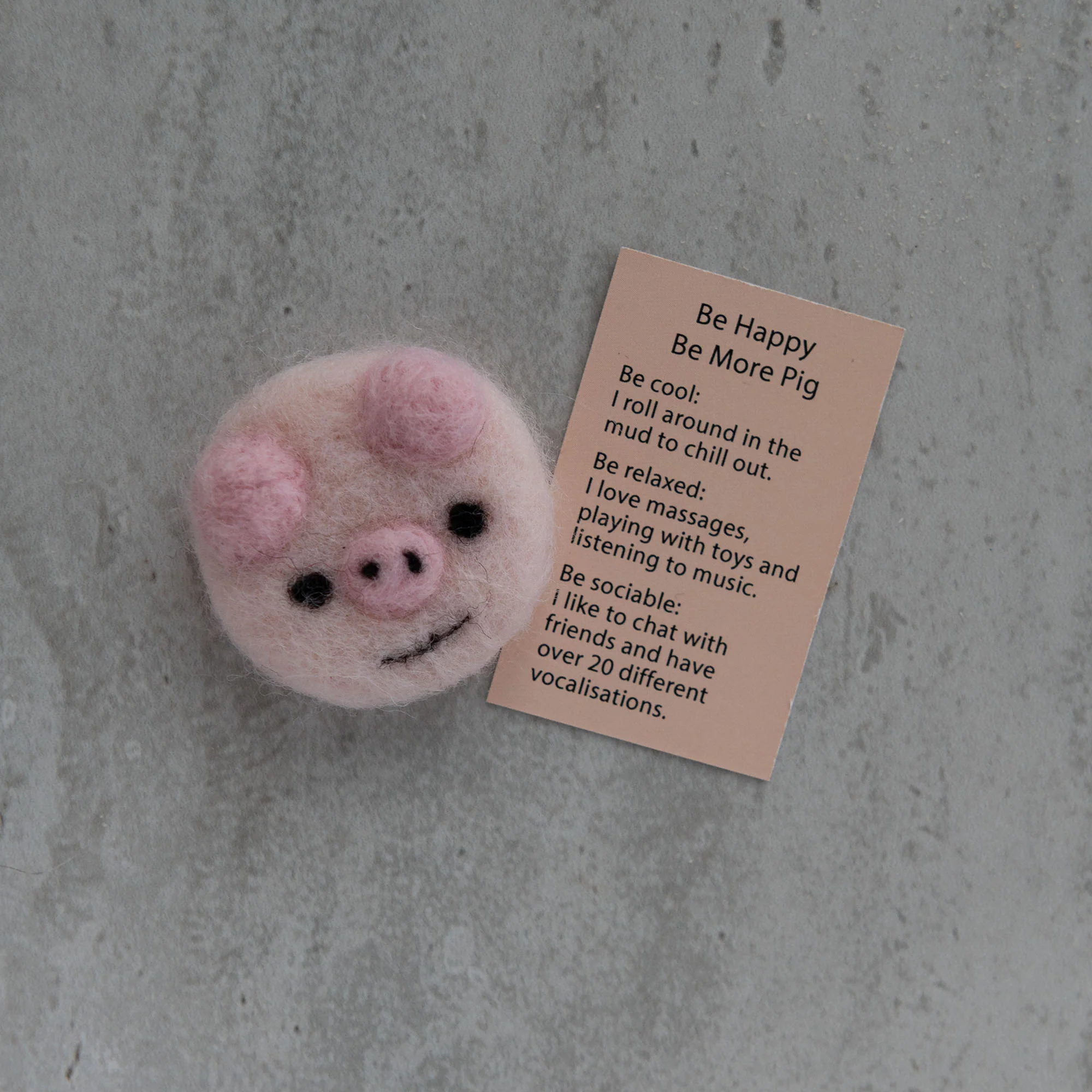 Wool Felt Pig Spirit Animal Gift - Image 3