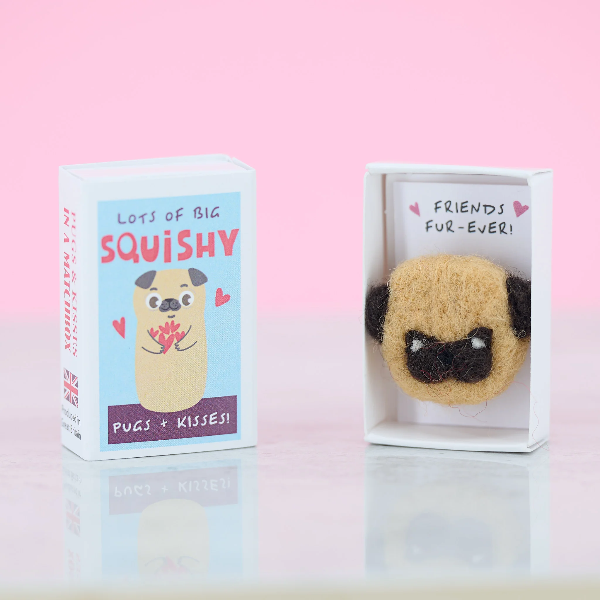 Big Squishy Pugs And Kisses Friendship Gift