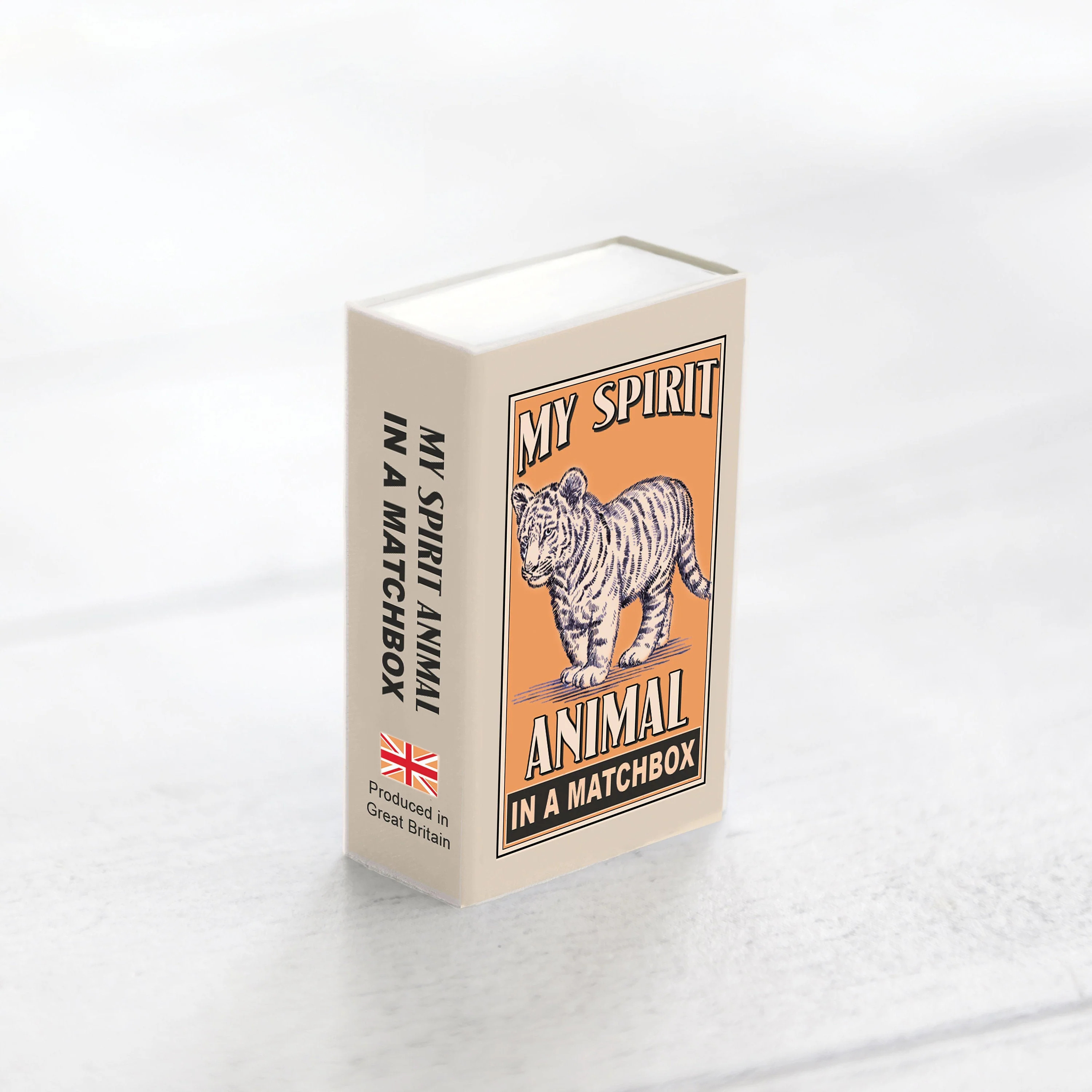 Wool Felt Tiger Spirit Animal Gift In A Matchbox - Image 4