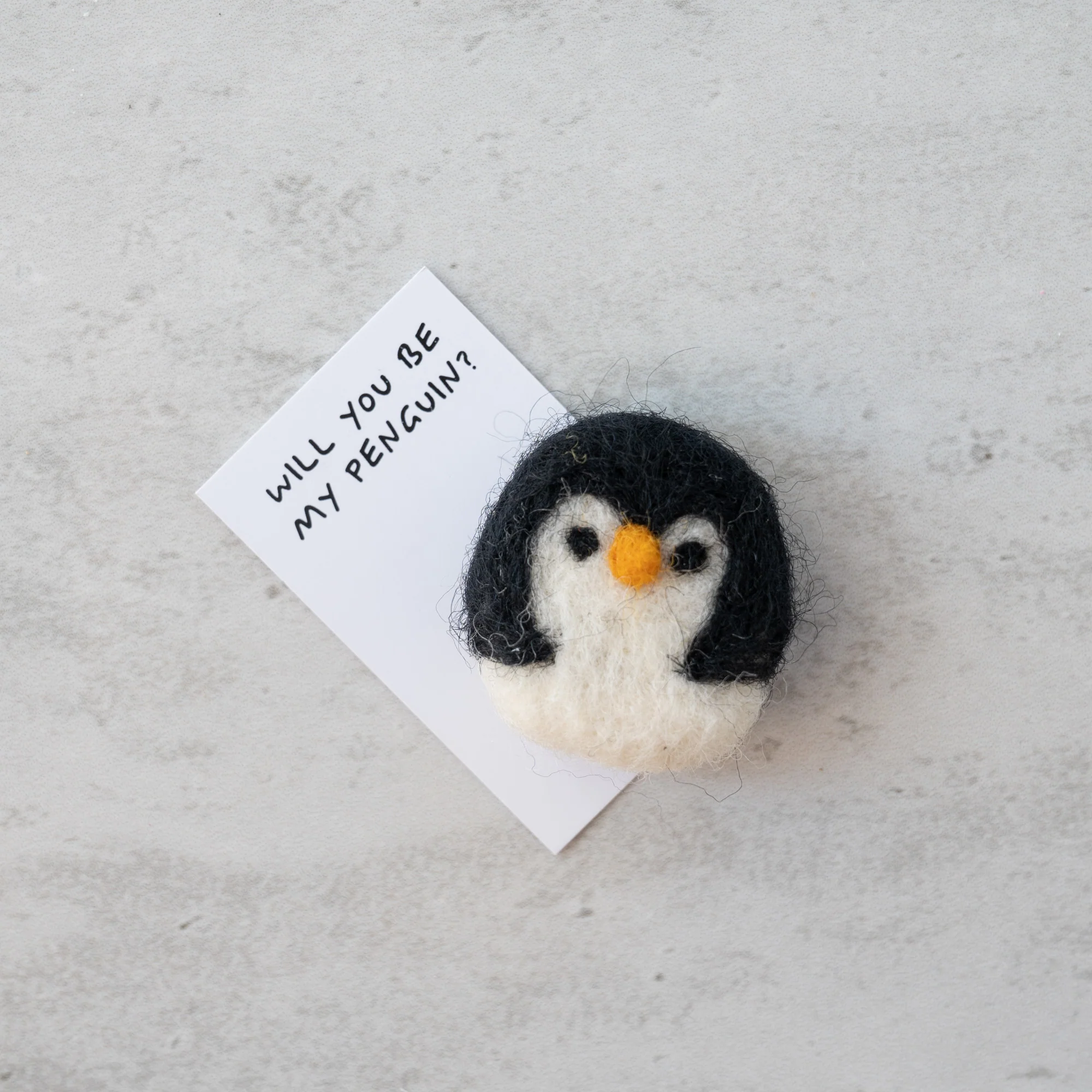 You're Flippin' Fantastic ' Be My Penguin' Wool Felt Penguin - Image 3