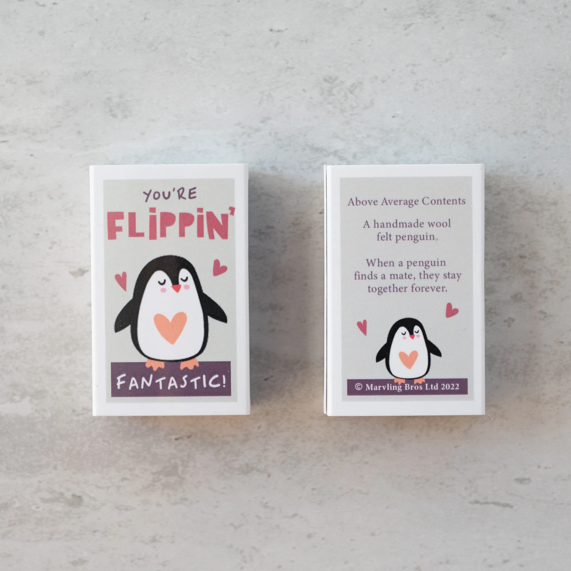 You're Flippin' Fantastic ' Be My Penguin' Wool Felt Penguin - Image 5