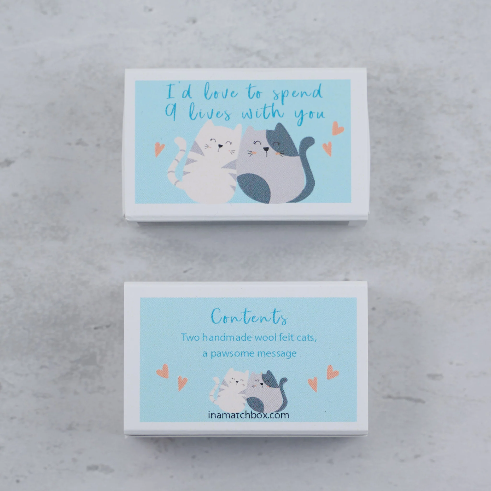 You're My Purrson Wool Felt Cats In A Matchbox - Image 5