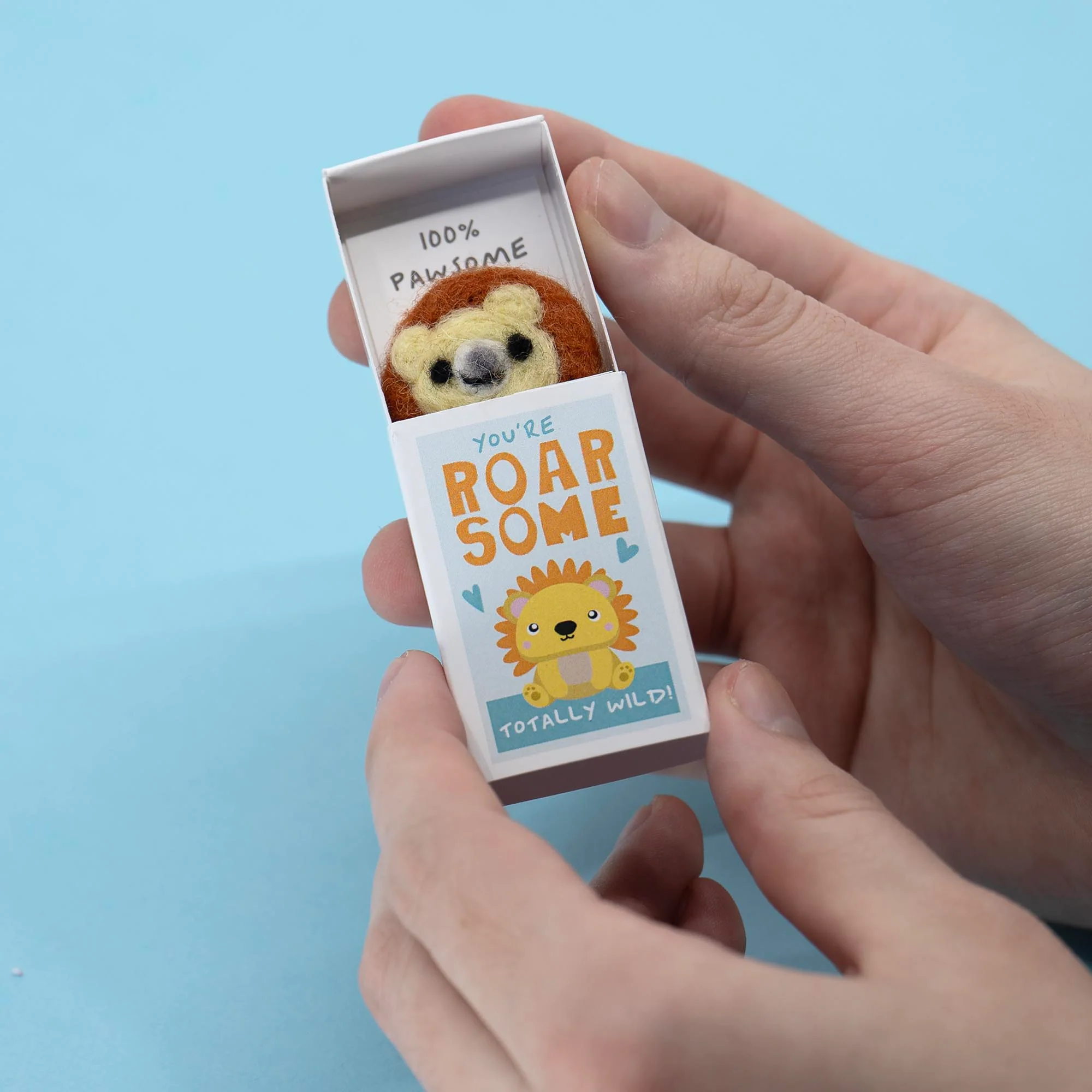You're Roarsome Wool Felt Lion In A Matchbox - Image 3